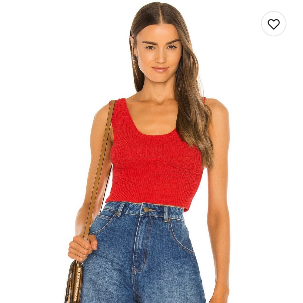 Rolla’s red sweater tank crop top